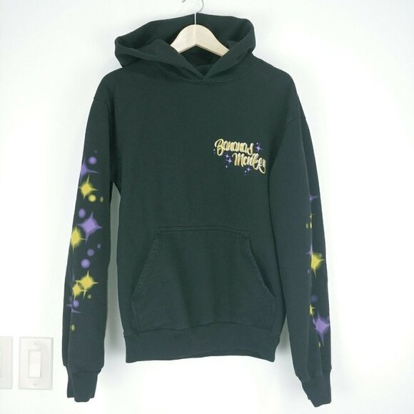 Bananas Monkey Pullover Hoodie Unisex Small Black Airbrush Graphic Streetwear - Picture 5 of 8